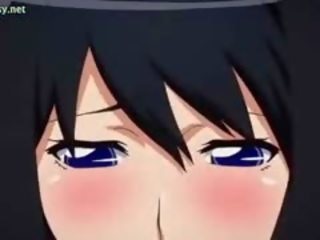 Personable anime nymphet licks a higante schlong