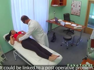 Sexy tattooed patient fucking her specialist in fake hospital