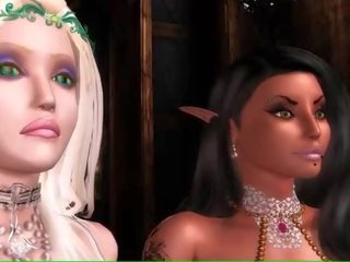Charming animated elf with huge melons