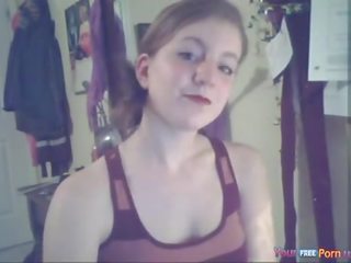 Desirable redheaded face camshow face dus