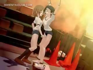 Tied Up Hentai mademoiselle Gets Cunt Vibed Hard
