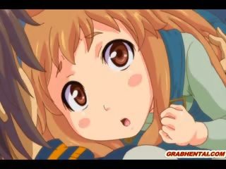 Japonez hentai miere squeezing tate și swell poking