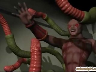 3d hentai erwischt von tentakeln und gefickt von monster-