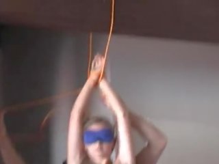 Hanka is hanged spanked and teased clip