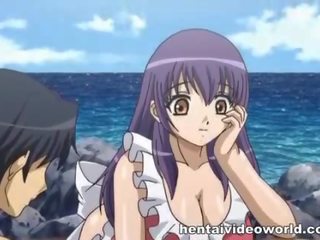 Ongelooflijk anime maagd eerste zuigt en eikels