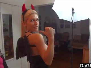 Мій дружина нах її новий demon costum і feels палкий