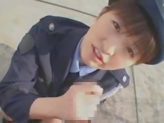 Japonská žena policajt výstřik