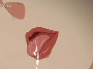 Unschuldig anime mademoiselle fickt groß pecker zwischen titten und fotze lippen