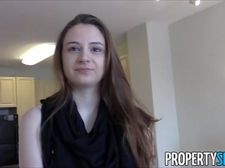 Propertysex - mlada resnično estate sredstvo s velika naravna prsi doma narejeno xxx film
