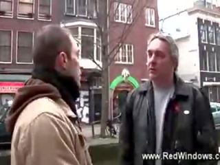 Tourist visits the red light district