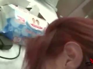 أحمر الشعر مص كبير قضيب في جمهور - lulu pretel و jose adiction